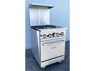 Enhanced (ER-4) 24″ 4-Burner Commercial Restaurant Gas Stove Range W/ Oven